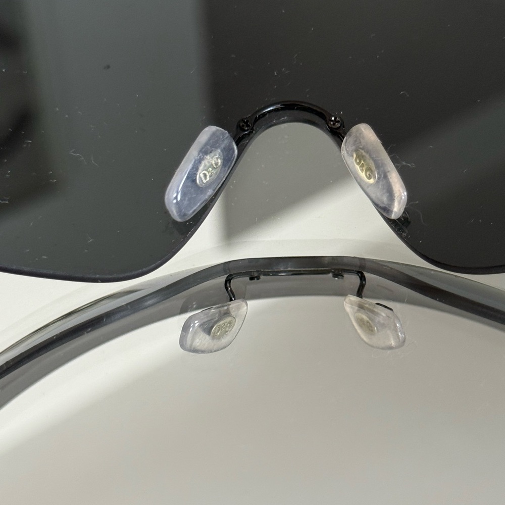D&G Black Oversized Rhinestone Shield Sunglasses - Picture 12 of 12